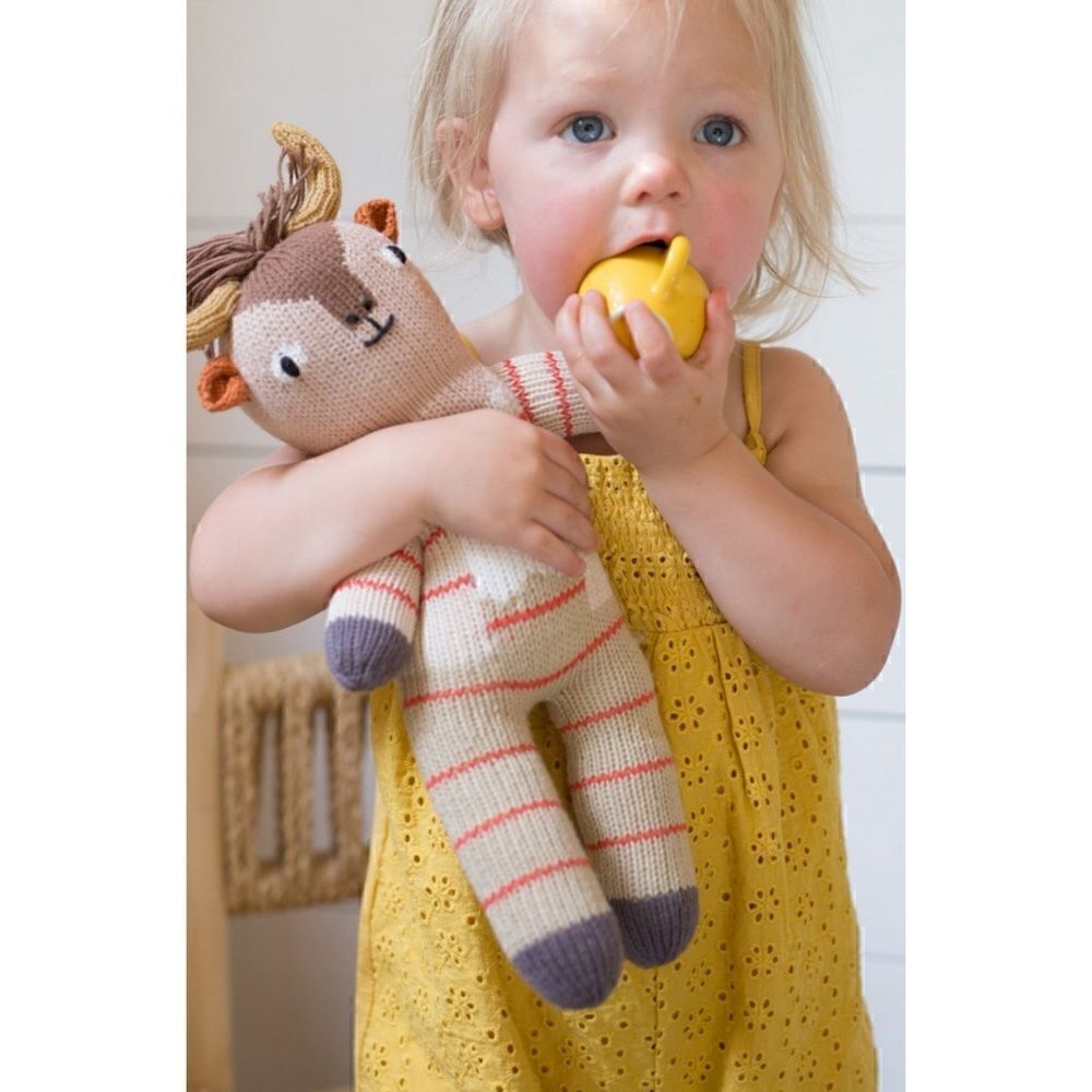 BLABLA Pablo The Longhorn Kids Knit Doll New No Tags